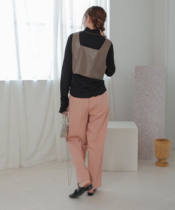 LEATHER-LIKE BUSTIER