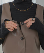 LEATHER-LIKE BUSTIER