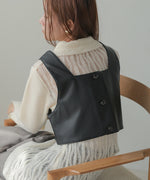 LEATHER-LIKE BUSTIER