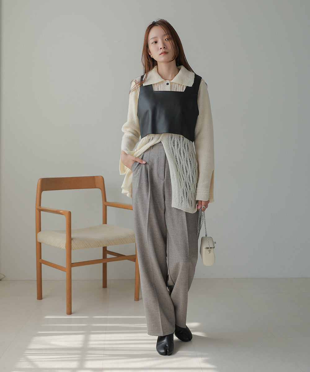 LEATHER-LIKE BUSTIER