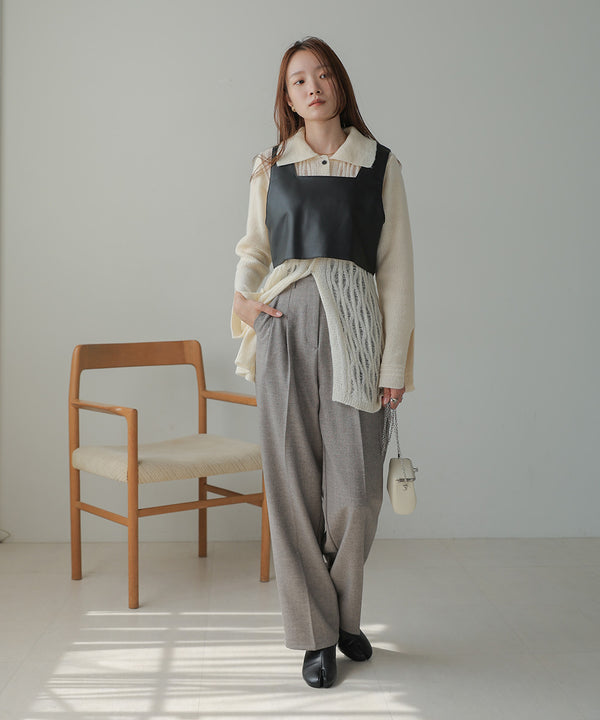 LEATHER-LIKE BUSTIER