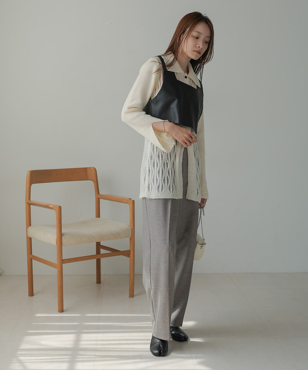 LEATHER-LIKE BUSTIER