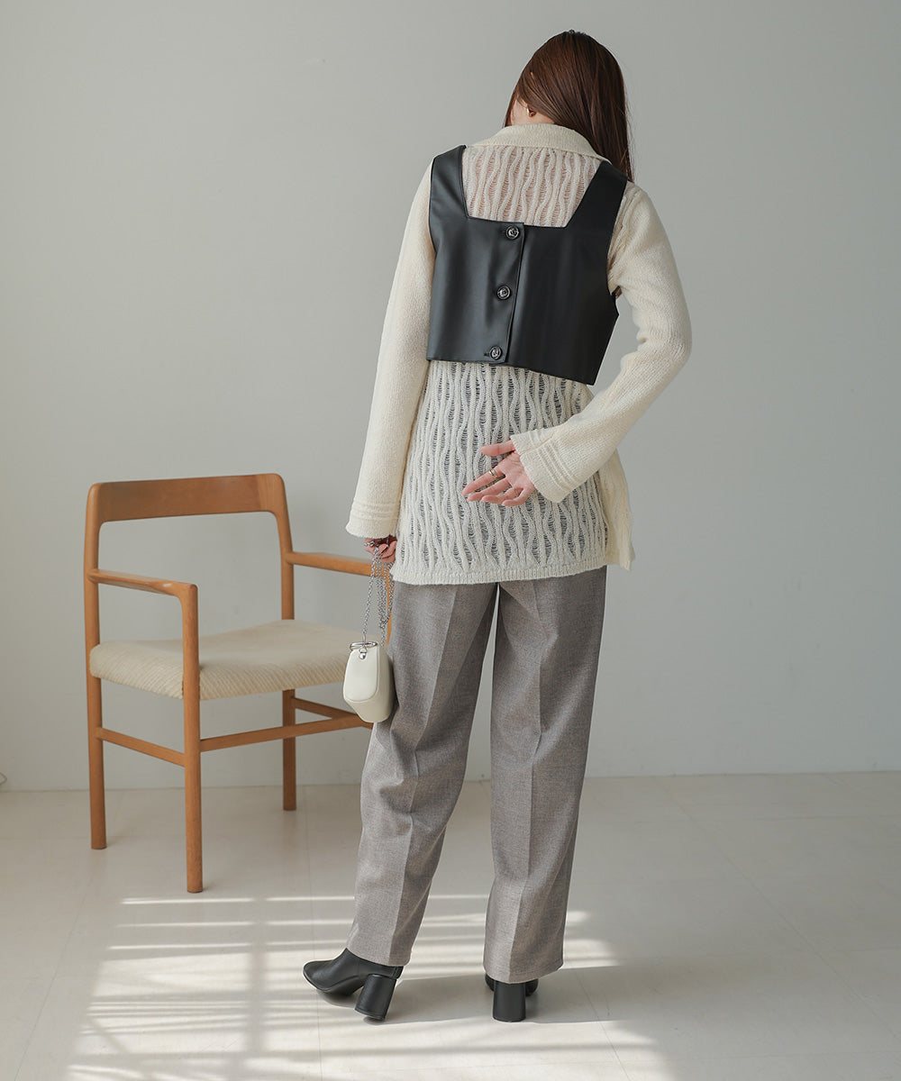 LEATHER-LIKE BUSTIER