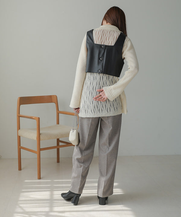 LEATHER-LIKE BUSTIER