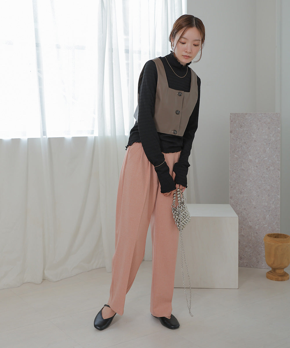 LEATHER-LIKE BUSTIER