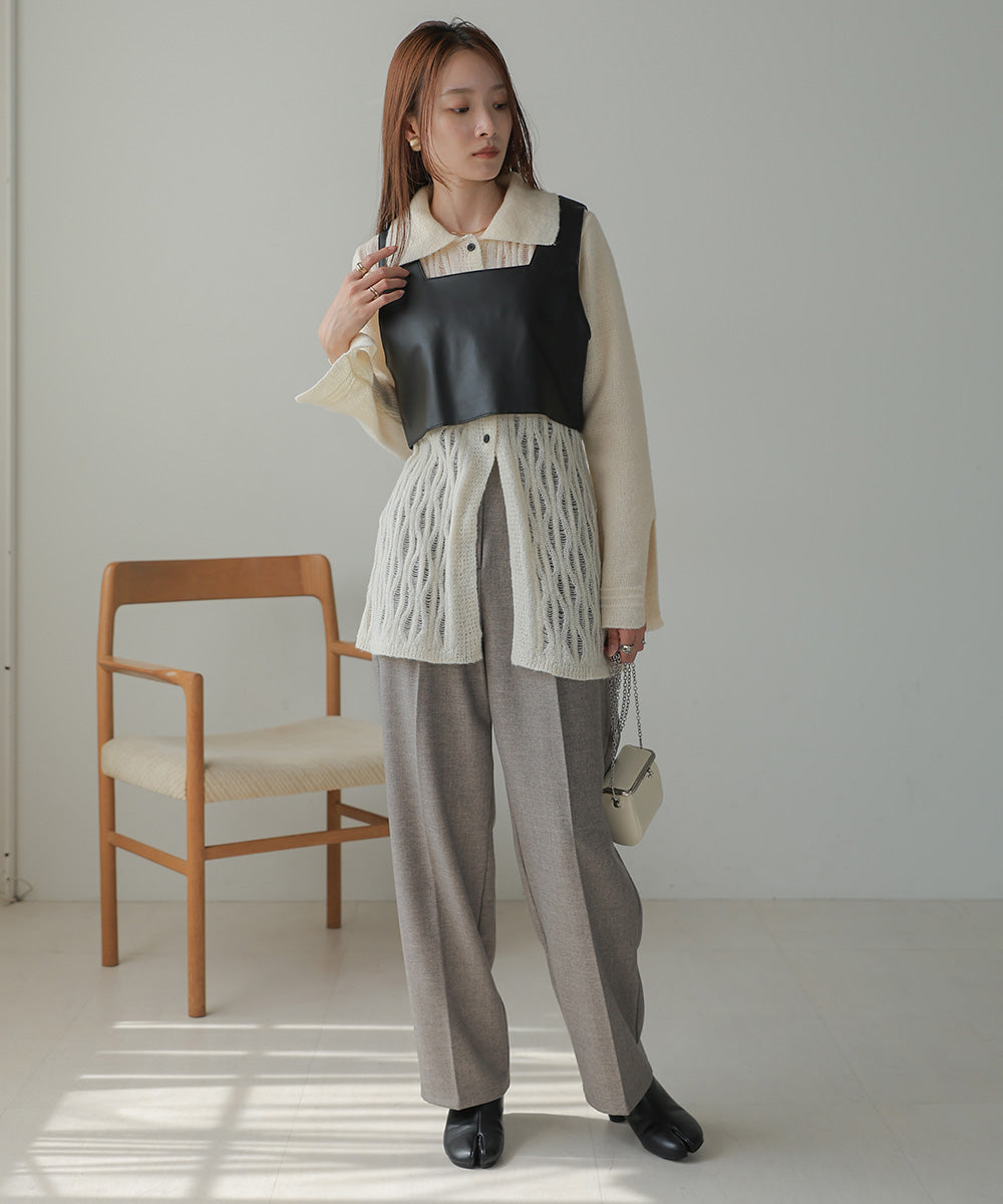 LEATHER-LIKE BUSTIER