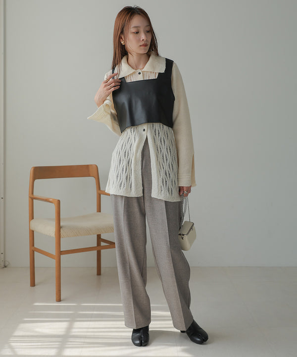 LEATHER-LIKE BUSTIER