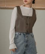 LEATHER-LIKE BUSTIER