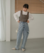 前後2WAY配色メロウカットソー