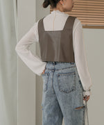 LEATHER-LIKE BUSTIER