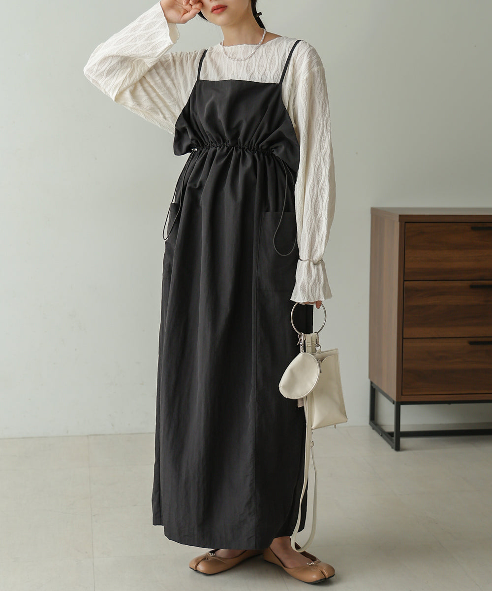 【ドラマ着用】DROST GATHER CAMISOLE ONEPIECE