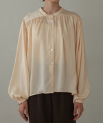 VOLUME SLEEVE GATHERED BLOUSE