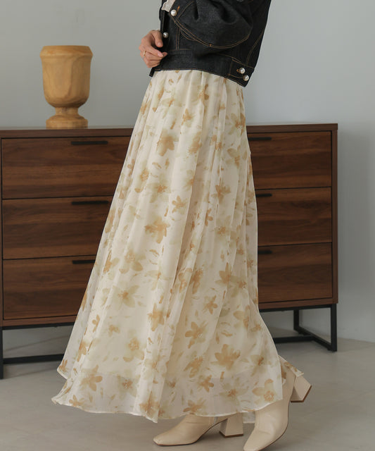 NUANCE FLOWER VOLUME SKIRT