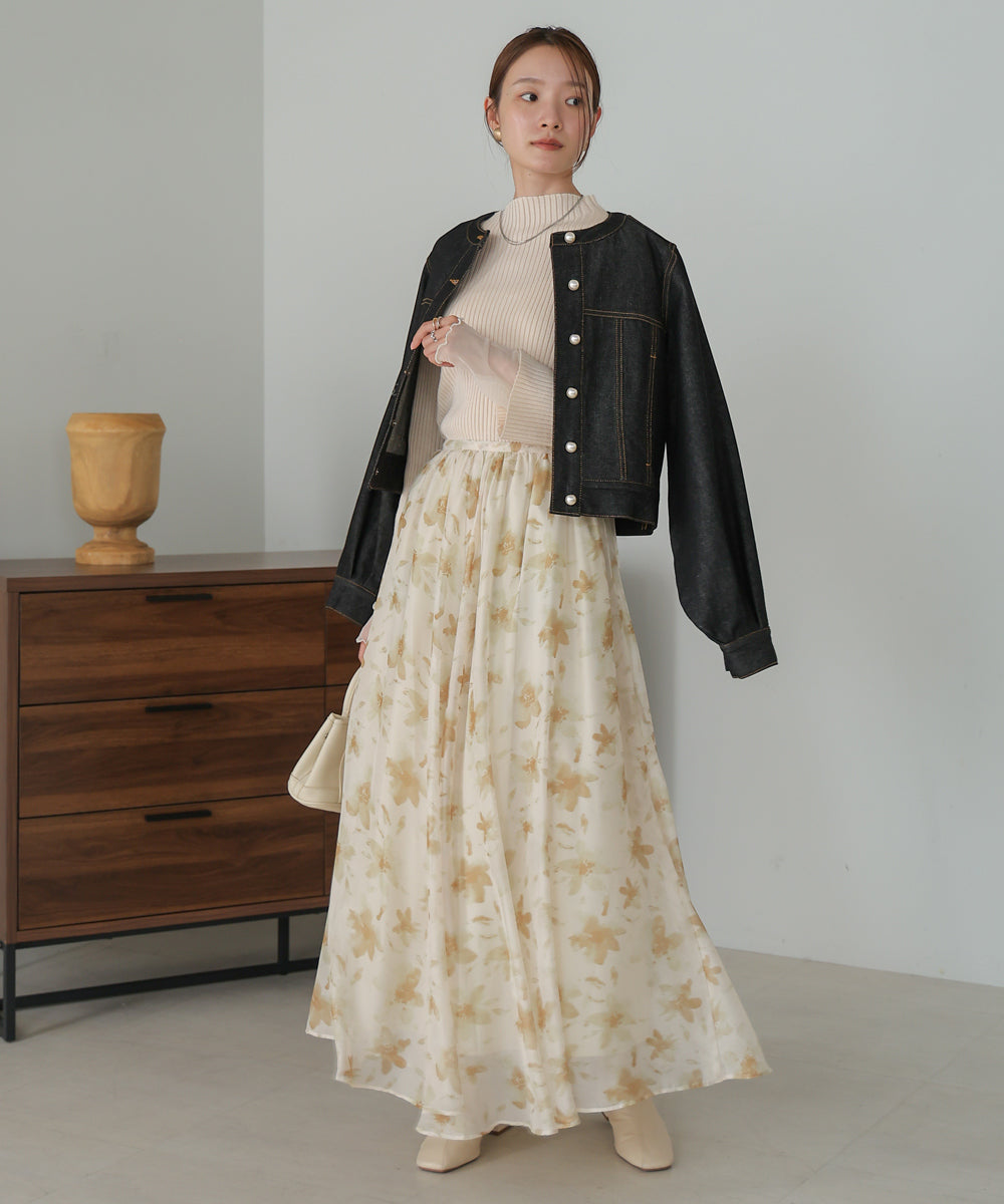 NUANCE FLOWER VOLUME SKIRT