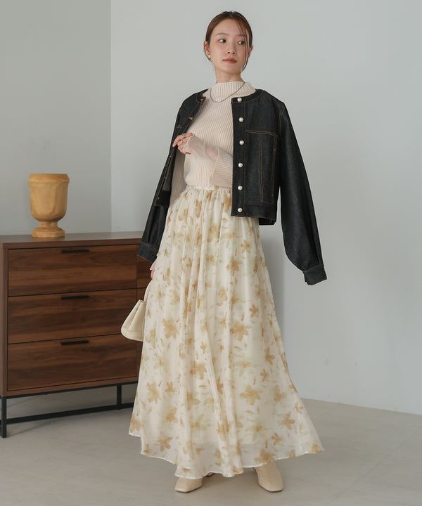 NUANCE FLOWER VOLUME SKIRT