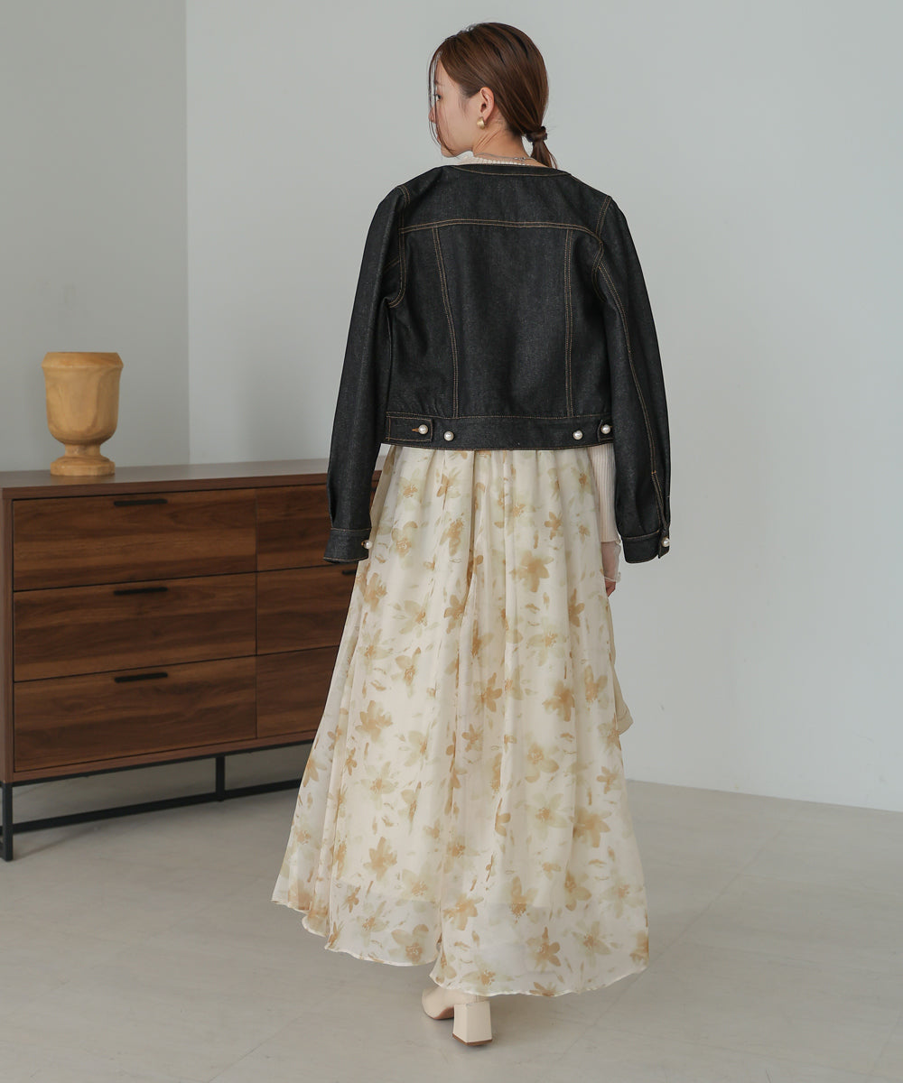 NUANCE FLOWER VOLUME SKIRT