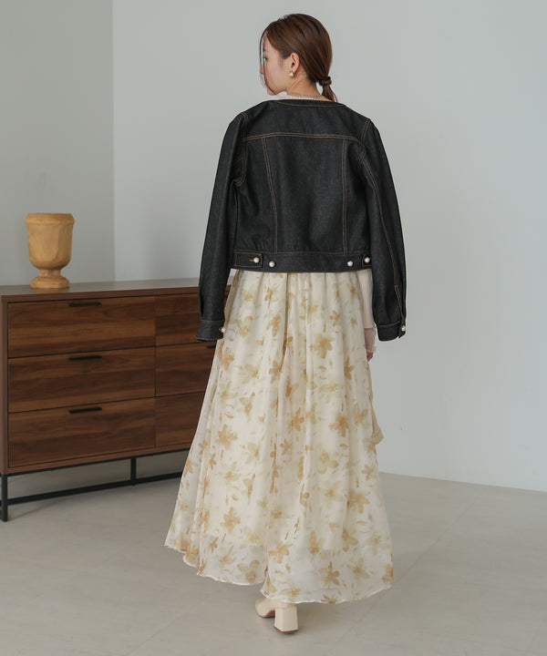 NUANCE FLOWER VOLUME SKIRT