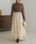 NUANCE FLOWER VOLUME SKIRT