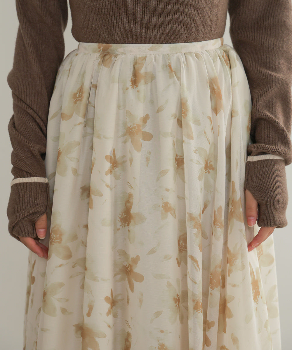 NUANCE FLOWER VOLUME SKIRT