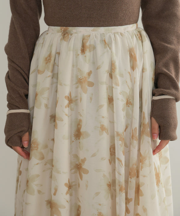 NUANCE FLOWER VOLUME SKIRT