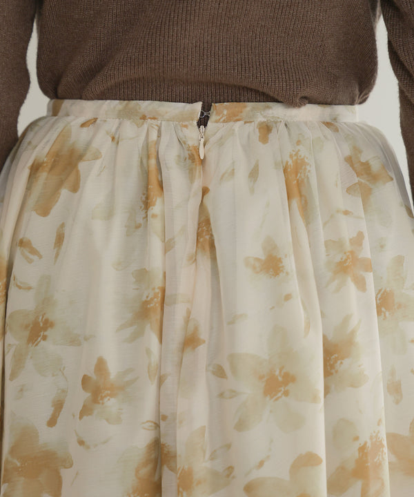 NUANCE FLOWER VOLUME SKIRT