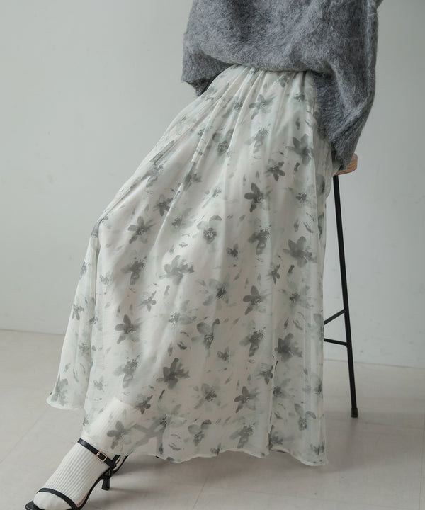 NUANCE FLOWER VOLUME SKIRT