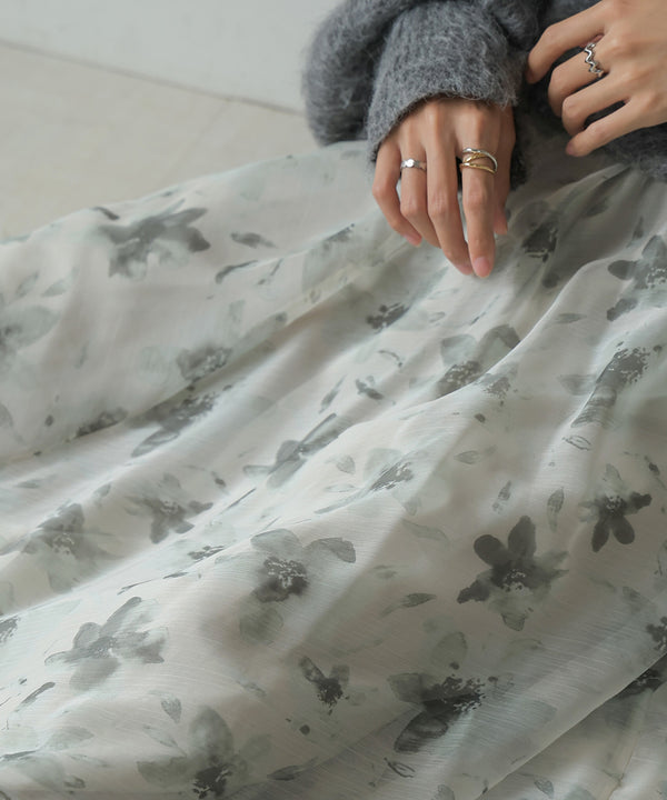 NUANCE FLOWER VOLUME SKIRT