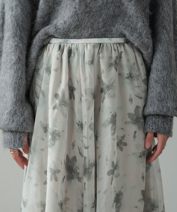 NUANCE FLOWER VOLUME SKIRT