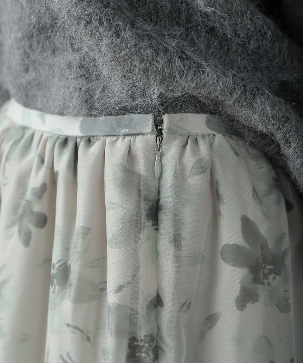 NUANCE FLOWER VOLUME SKIRT
