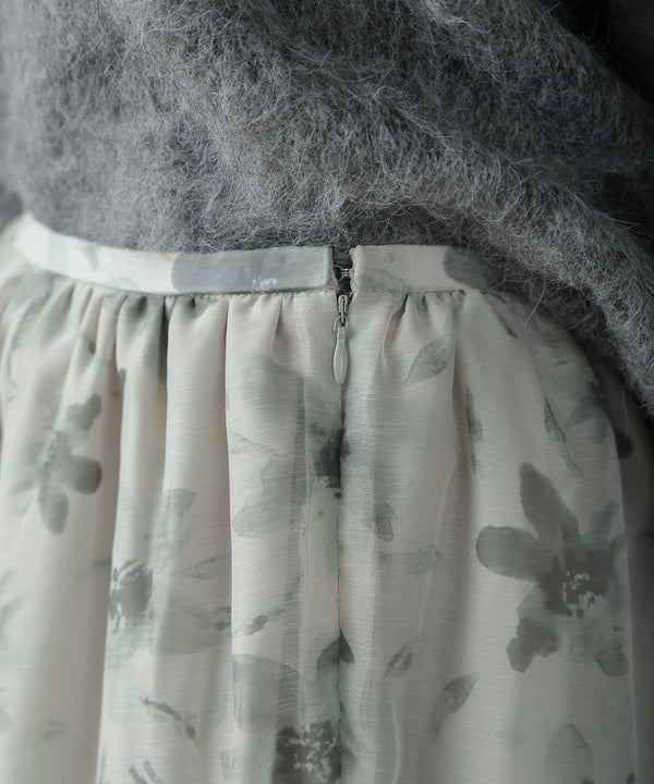 NUANCE FLOWER VOLUME SKIRT