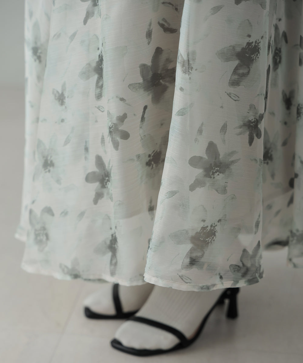NUANCE FLOWER VOLUME SKIRT