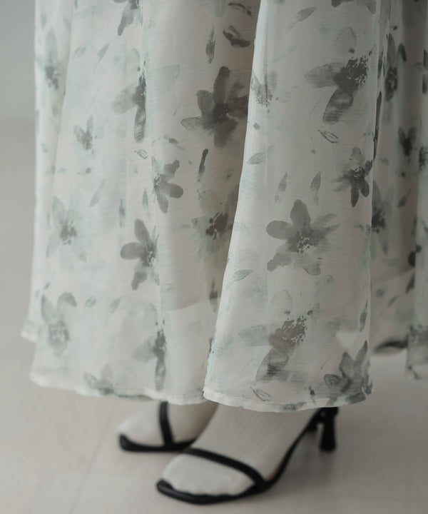 NUANCE FLOWER VOLUME SKIRT