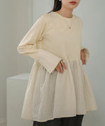 DOT BUTTON PEPLUM TOPS