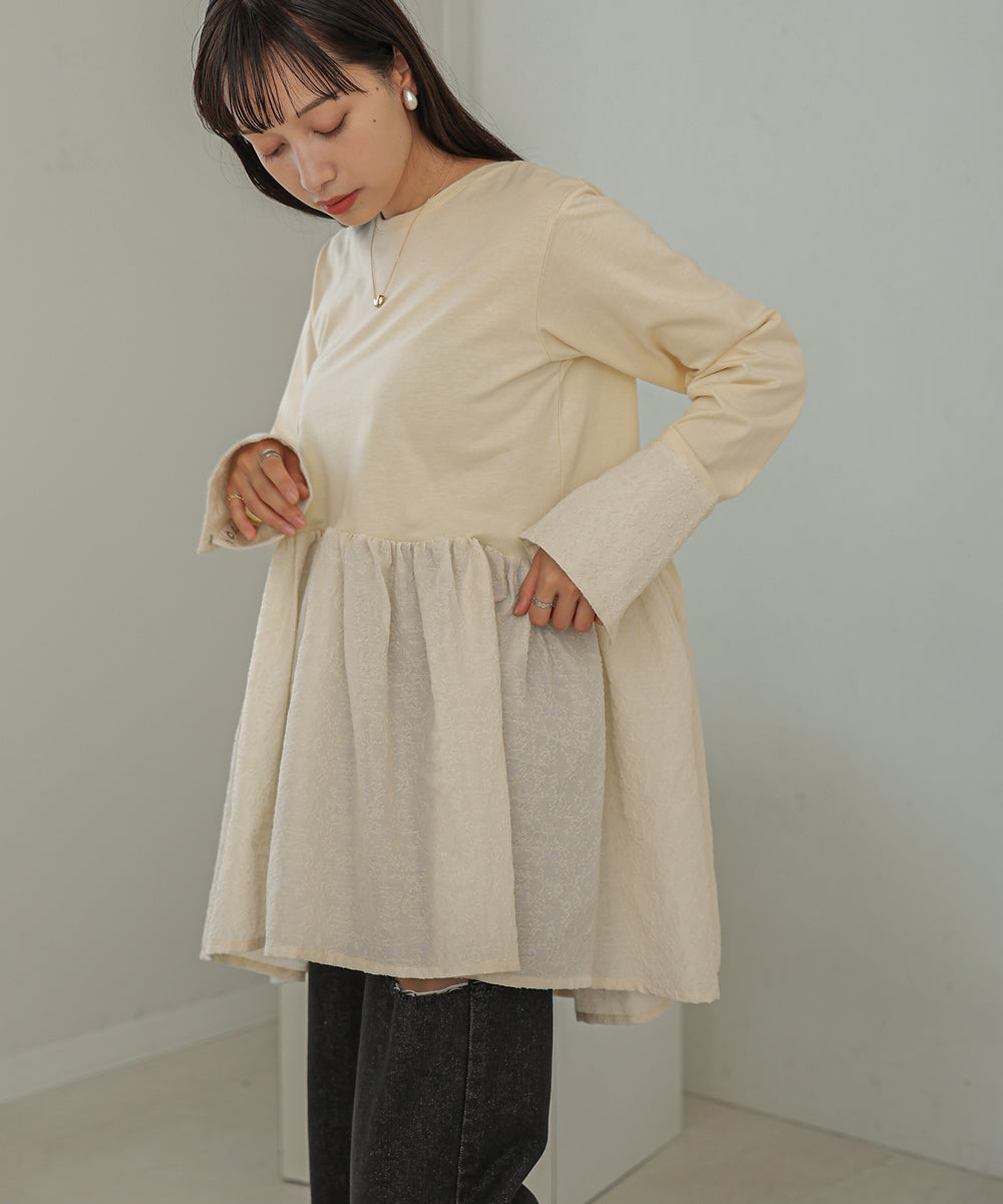 DOT BUTTON PEPLUM TOPS
