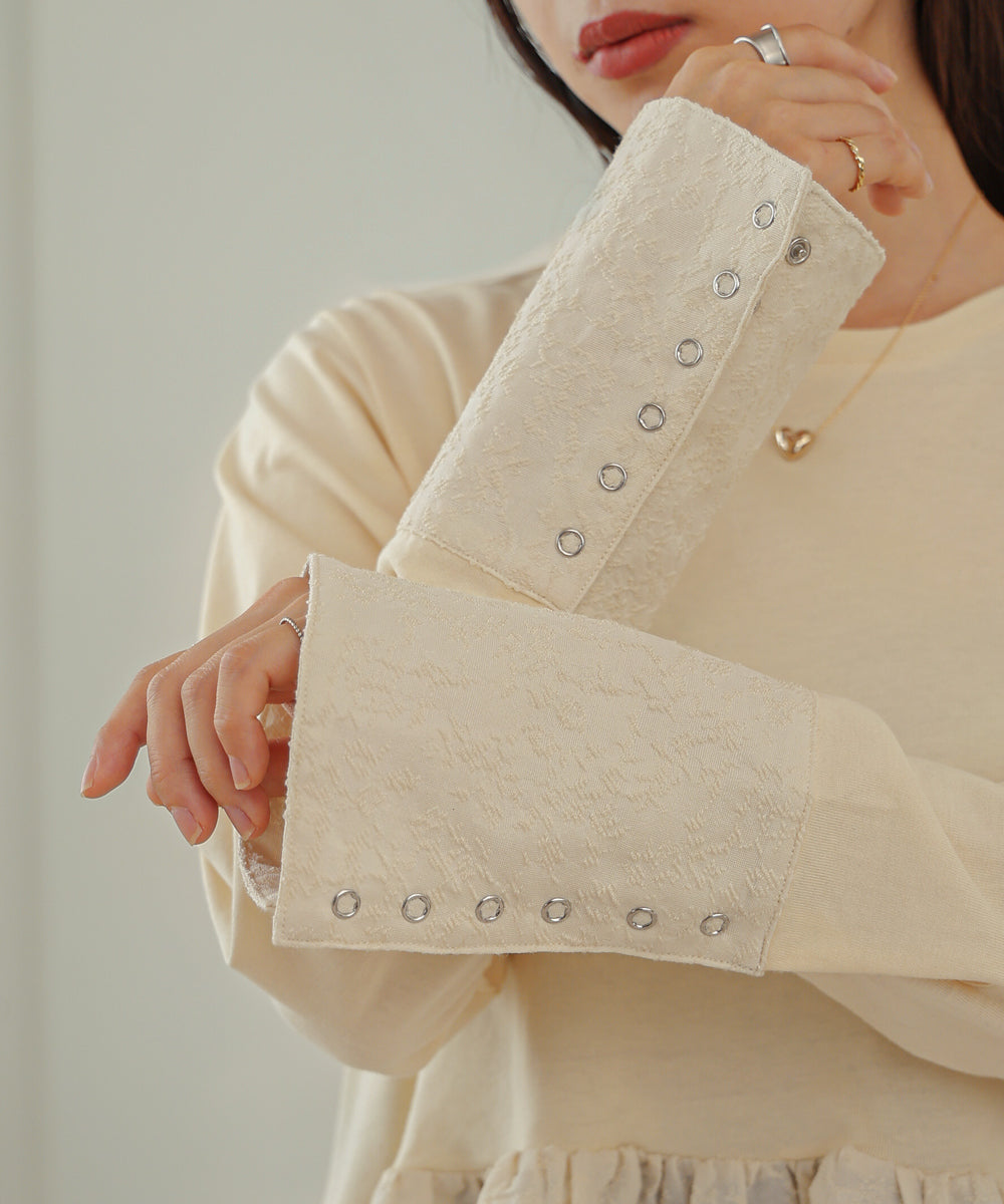 DOT BUTTON PEPLUM TOPS