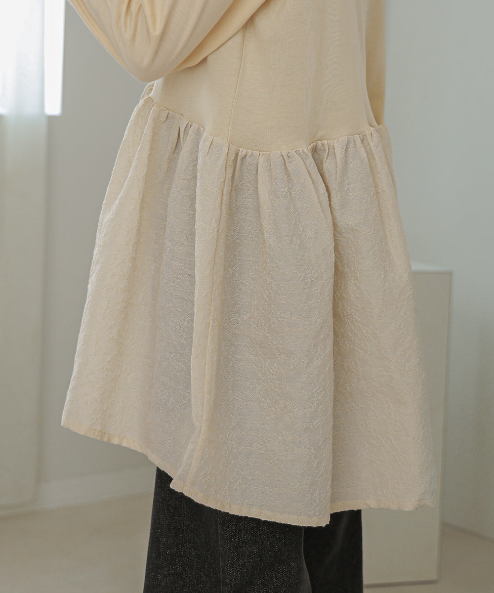 DOT BUTTON PEPLUM TOPS