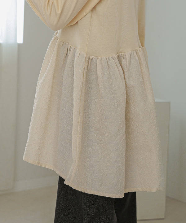 DOT BUTTON PEPLUM TOPS
