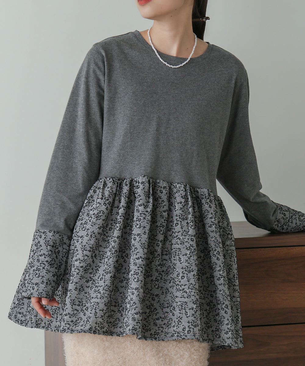 DOT BUTTON PEPLUM TOPS