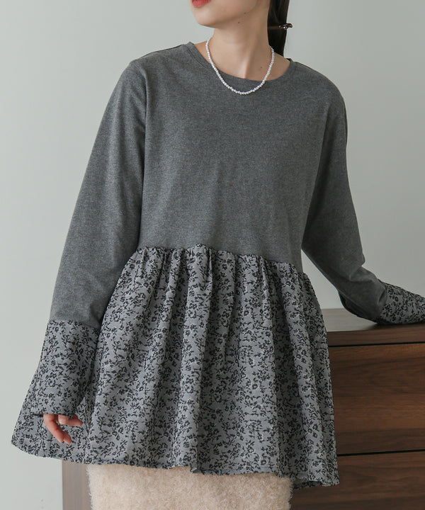 DOT BUTTON PEPLUM TOPS