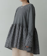 DOT BUTTON PEPLUM TOPS