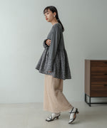 DOT BUTTON PEPLUM TOPS