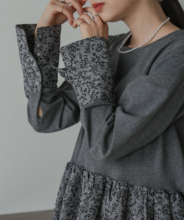 DOT BUTTON PEPLUM TOPS
