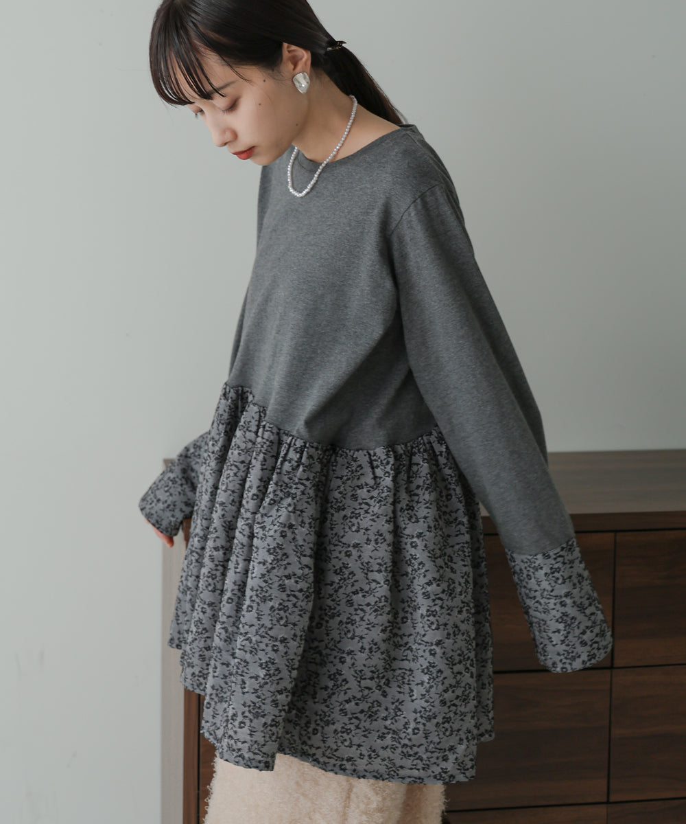 DOT BUTTON PEPLUM TOPS