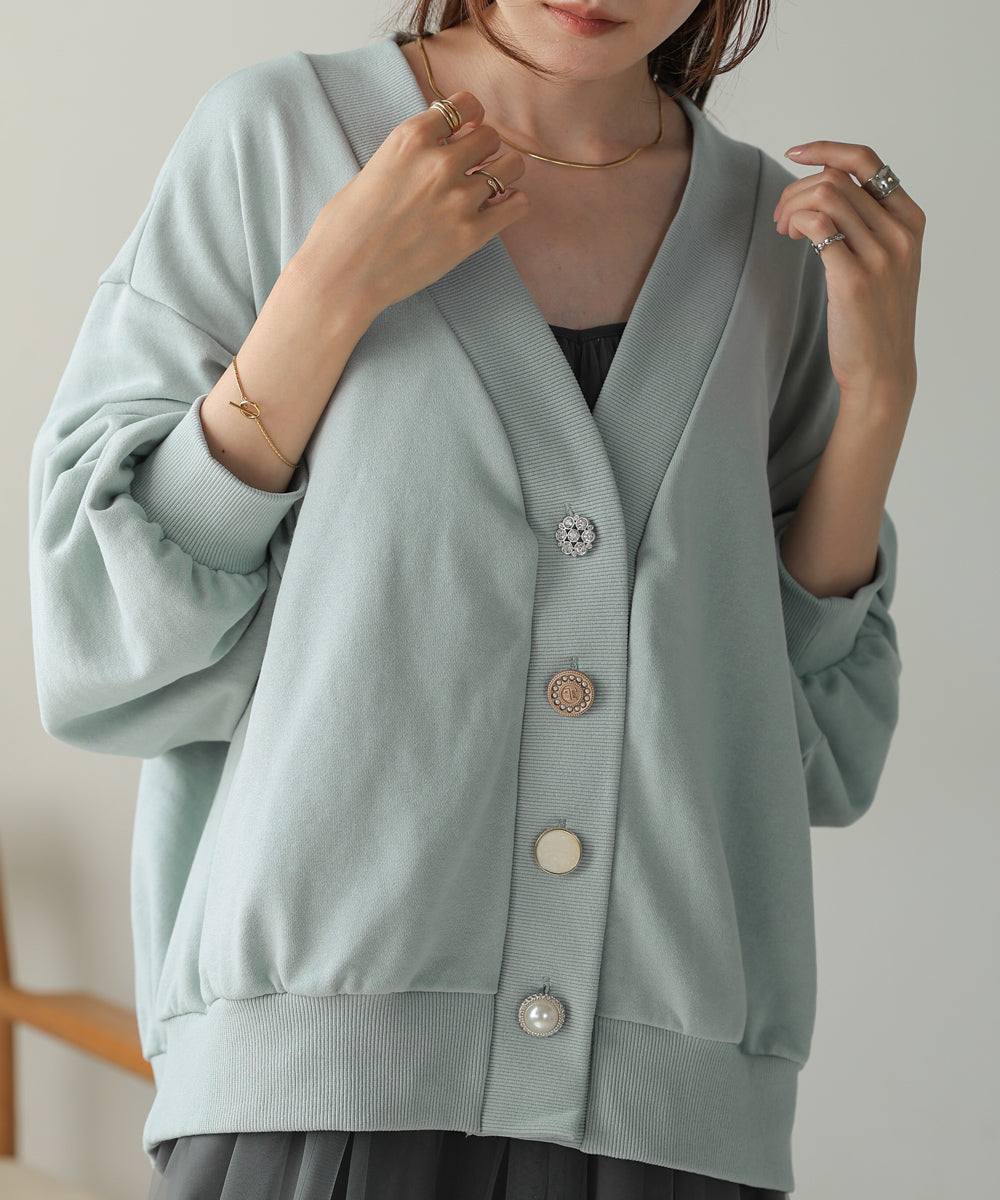 RANDOM BUTTON CARDIGAN