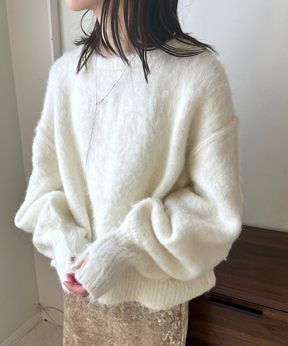 VOLUME SLEEVE MOHAYALIKE KNIT