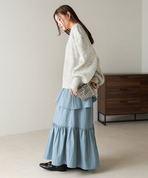 VOLUME SLEEVE MOHAYALIKE KNIT