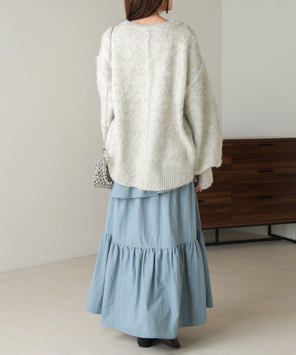 VOLUME SLEEVE MOHAYALIKE KNIT