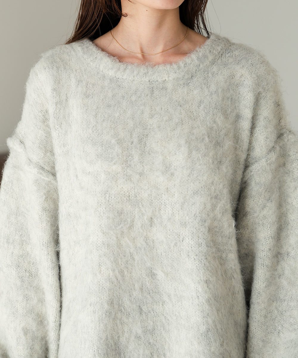 VOLUME SLEEVE MOHAYALIKE KNIT