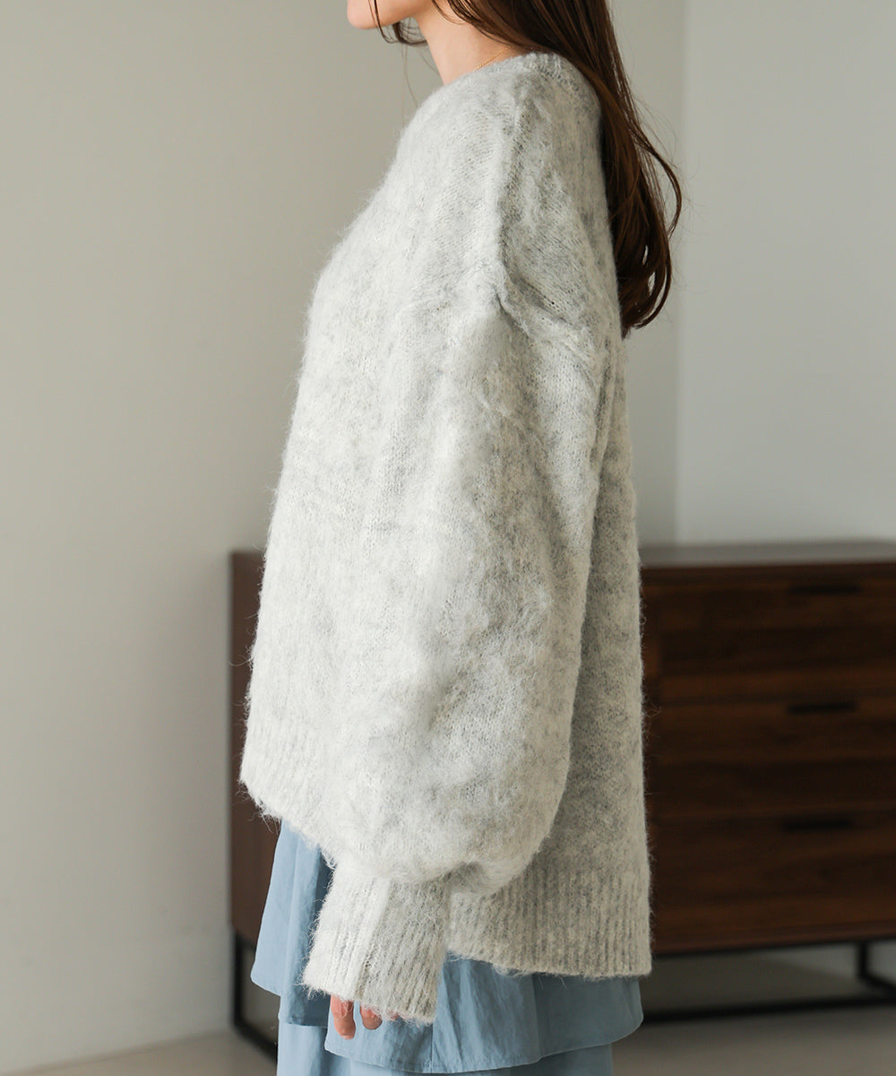 VOLUME SLEEVE MOHAYALIKE KNIT