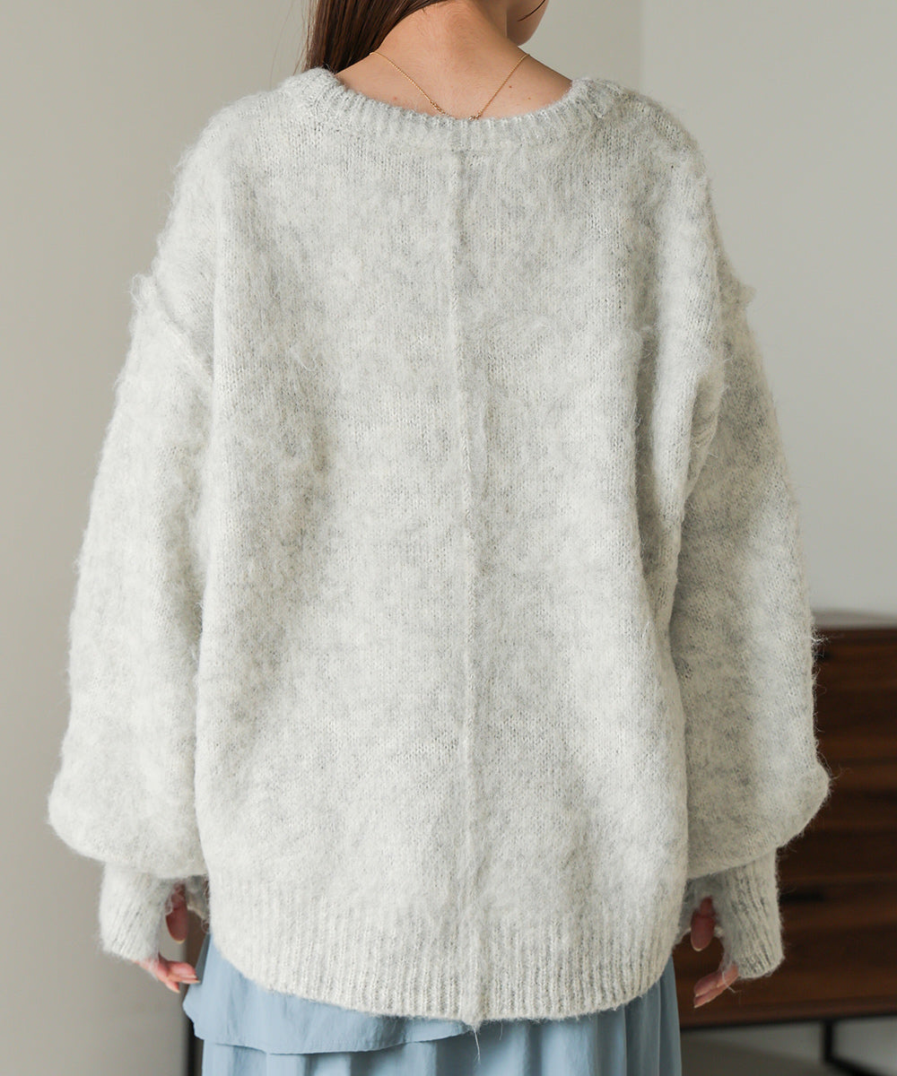 VOLUME SLEEVE MOHAYALIKE KNIT – Bab